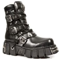 Ботинки ITALI NEGRO, TOWER NEGRO ACERO ORIFICIO New Rock M.1010-S1 - маленькая картинка
