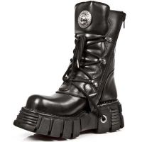 Ботинки ITALI NEGRO TOWER NEGRO SIN, CON ORIFICIO New Rock M.373-R11 - маленькая картинка