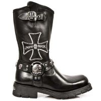 Сапоги ITALI NEGRO, BOX PLANE, MOTORCYCLE NEGRO (FC) New Rock M.7622-S1 - маленькая картинка