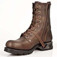 Ботинки GALIA CUERO, MOTOROCK MARRON TACON ACERO New Rock M.MR001-R8 - маленькая картинка