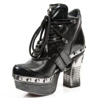 Ботинки NOMADA NEGRO, ITALI NEGRO, PLAT.ZUECO NEGRO-ACERO New Rock M.Z010-C1 - маленькая картинка
