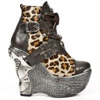 Ботинки ARCILLA MORO LEOPARDO PELO MARRON PL PANZER T ACE New Rock M.PZ001-C6 - маленькая картинка