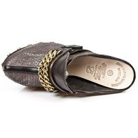 Ботильоны CHEYENNE MORO SIN RAYAR PITON PLISADO MARR ORO PL New Rock M.Z002-C13 - маленькая картинка