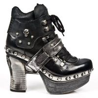 Ботинки NOMADA NEGRO, ITALI NEGRO, BOX PLANE, PLT. ZUECO A New Rock M.Z009-C1 - маленькая картинка