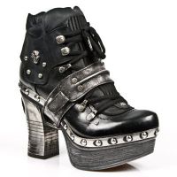 Ботинки NOMADA NEGRO, ITALI NEGRO, BOX PLANE, PLT. ZUECO A New Rock M.Z009-C1 - маленькая картинка