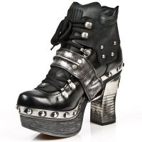 Ботинки NOMADA NEGRO, ITALI NEGRO, BOX PLANE, PLT. ZUECO A New Rock M.Z009-C1 - маленькая картинка