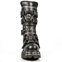Сапоги ITALI NEGRO, STUCO ACERO, BOX PLANE, TOWER NEGRO A New Rock M.1026-S1 - маленькая картинка