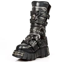 Сапоги ITALI NEGRO, STUCO ACERO, BOX PLANE, TOWER NEGRO A New Rock M.1026-S1 - маленькая картинка