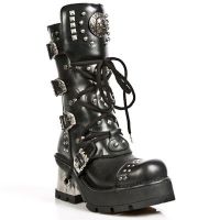 Сапоги NOMADA NEGRO, ITALI NEGRO, PLANING NEGRO M8 ACERO New Rock M.1029-S1 - маленькая картинка