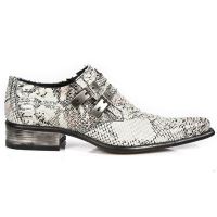 Ботинки PITON BLANCO NEGRO SUELA SOL M2 ACERO New Rock M.2246-S11 - маленькая картинка