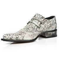 Ботинки PITON BLANCO NEGRO SUELA SOL M2 ACERO New Rock M.2246-S11 - маленькая картинка