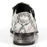 Ботинки PITON BLANCO NEGRO SUELA SOL M2 ACERO New Rock M.2246-S11 - маленькая картинка