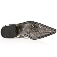 Ботинки PITON BLANCO NEGRO SUELA SOL M2 ACERO New Rock M.2246-S11 - маленькая картинка