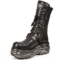 Ботинки M.376-S1 ITALI NEGRO, TURBO TOBERAS ORIF New Rock M.376-S1 - маленькая картинка