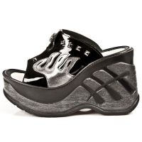 Сандали 9806 CHAROL NEGRO, BOX PLANE CUÑA SPORT NEGRA New Rock M.9806-S1 - маленькая картинка