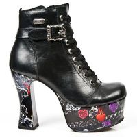 Ботильоны M.DK001-C110 NOMADA NEGRO, PLATAF. DARK PIN UP-1 New Rock M.DK001-C110 - маленькая картинка