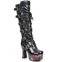 Сапоги M.DK022-C10 NOMADA NEGRO PL DARK PIN-UP1 New Rock M.DK022-C10 - маленькая картинка