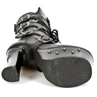 Сапоги M.DK025-S1 NOMADA NEGRO, PLATF NEGRO DARK T. CRUZ NEGRO New Rock M.DK025-S1 - маленькая картинка