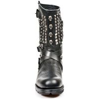 Сапоги BUFALO NEGRO ENCOGIDO MOTOROCK NEGRO TACON ACERO New Rock M.MR020-S1 - маленькая картинка