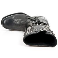Сапоги BUFALO NEGRO ENCOGIDO MOTOROCK NEGRO TACON ACERO New Rock M.MR020-S1 - маленькая картинка