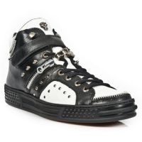 Ботинки SOFT NEGRO NAPA BLANCA PISA NEGRO New Rock M.PS008-R2 - маленькая картинка