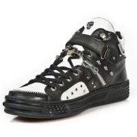 Ботинки SOFT NEGRO NAPA BLANCA PISA NEGRO New Rock M.PS008-R2 - маленькая картинка