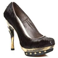 Туфли M.PUNK012-C4 POTRO PELO MARRON PIEL VIVO MARR PL ORO PUNK CO New Rock M.PUNK012-C4 - маленькая картинка