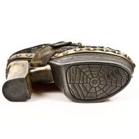 Ботильоны BOX OROMANE, TRENZ.ORO, PLAT.ZUECO NEGRO-ORO New Rock M.Z002-R2 - маленькая картинка