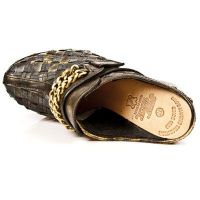 Ботильоны BOX OROMANE, TRENZ.ORO, PLAT.ZUECO NEGRO-ORO New Rock M.Z002-R2 - маленькая картинка