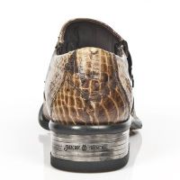 Туфли SNAKE CUERO, CUEROLITE M2 ACERO, T.NEGR New Rock M.2246-S26 - маленькая картинка