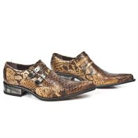 Туфли SNAKE CUERO, CUEROLITE M2 ACERO, T.NEGR New Rock M.2246-S26 - маленькая картинка