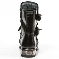 Полусапоги ANTIK PULIDO NEGRO, CUEROLITE M2 ACERO Hª325 New Rock M.2284-S1 - маленькая картинка