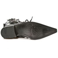 Полусапоги ANTIK PULIDO NEGRO, CUEROLITE M2 ACERO Hª325 New Rock M.2284-S1 - маленькая картинка