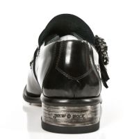 Туфли ANTIK PULIDO NEGRO, CUEROLITE M2 ACERO Hª325 New Rock M.2285-S1 - маленькая картинка