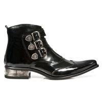 Полусапоги ANTIK PULIDO NEGRO, CUEROLITE M2 ACERO Hª325 New Rock M.2286-S1 - маленькая картинка