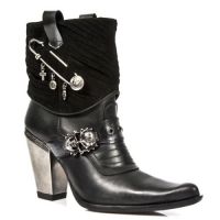 Ботильоны NOMADA NEGRO,NOMADA NEGRO, PULIK ACERO, BULL NEGRO New Rock M.7943-S1 - маленькая картинка