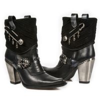 Ботильоны NOMADA NEGRO,NOMADA NEGRO, PULIK ACERO, BULL NEGRO New Rock M.7943-S1 - маленькая картинка