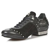 Ботинки NOMADA NEGRO VELOUR NEGRO PULIK ACERO TPU SNOB ACE New Rock M.8425-S1 - маленькая картинка