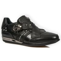 Ботинки NOMADA NEGRO, ITALI NEGRO, ANTIK PULIDO NEGRO BOX New Rock M.HY005-S1 - маленькая картинка