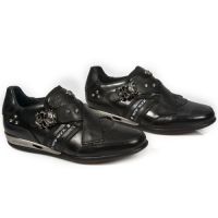 Ботинки NOMADA NEGRO, ITALI NEGRO, ANTIK PULIDO NEGRO BOX New Rock M.HY005-S1 - маленькая картинка