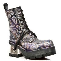 Ботинки VINTAGE FLOWER LILA, PLANING NEGRO M8 ACERO New Rock M.8355-S3 - маленькая картинка