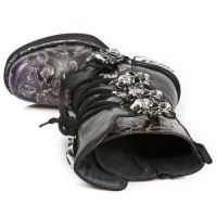 Сапоги VINTAGE FLOWER LILA, ROCK NEGRO, PLATF. NRK SKULL New Rock M.8366-S6 - маленькая картинка