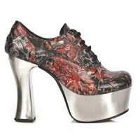 Ботильоны VINTAGE FLOWER ROJO, PLAFT. DARK ACERO New Rock M.DK004-S5 - маленькая картинка