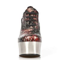 Ботильоны VINTAGE FLOWER ROJO, PLAFT. DARK ACERO New Rock M.DK004-S5 - маленькая картинка
