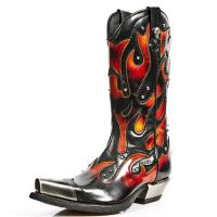 Казаки NOMADA NEGRO PULIK FUEGO WEST NEGRO ACERO T ACERO New Rock M.7952P-C4 - маленькая картинка