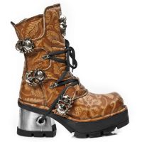 Ботинки M.1044-C4 VINTAGE FLOWER CUERO PLANING NEGRO NEW M8 ACERO New Rock M.1044-C4 - маленькая картинка