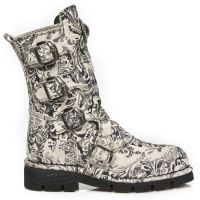 Ботинки M.1471-S10 VINTAGE FLOWER CAMUFLAGE GRIS, PLANING NEGRO SIN New Rock M.1471-S10 - маленькая картинка