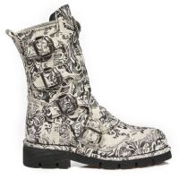 Ботинки M.1471-S10 VINTAGE FLOWER CAMUFLAGE GRIS, PLANING NEGRO SIN New Rock M.1471-S10 - маленькая картинка