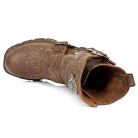 Ботинки M.1471-S23 VINTAGE FLOWER ALASKA CUERO, PLANING MARRON SIN New Rock M.1471-S23 - маленькая картинка