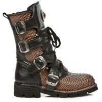 Ботинки M.1473-S33 PITON MARRON, ROCK NEGRO, PLANING NEGRO SIN New Rock M.1473-S33 - маленькая картинка